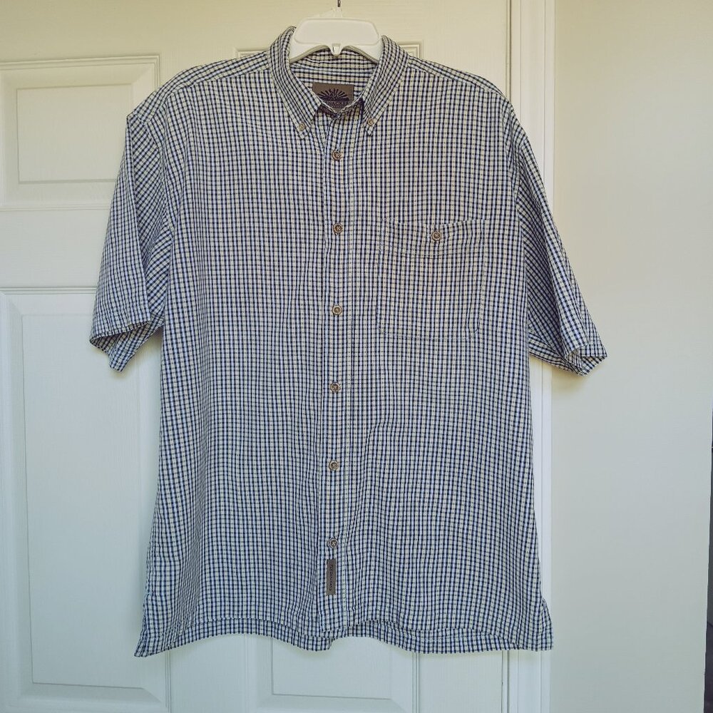 Men's Flyshacker Short-Sleeved Checked Shirt, Size L